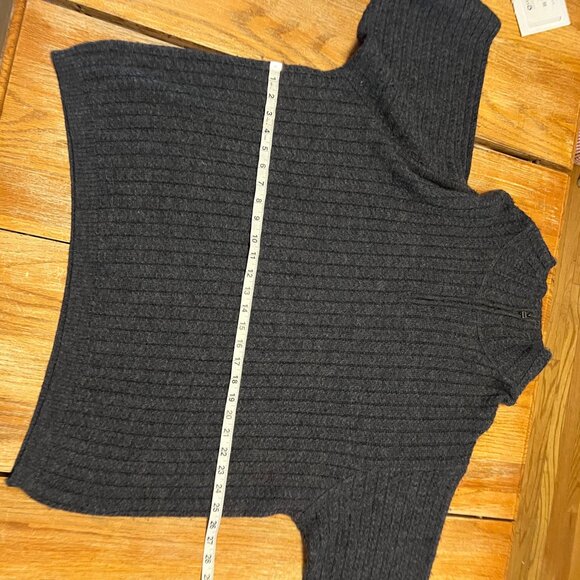 Peruvian Connection Men's XL 80% Baby Alpaca/20% Wool L/S Qtr Zip Sweater. Grey - Picture 8 of 8